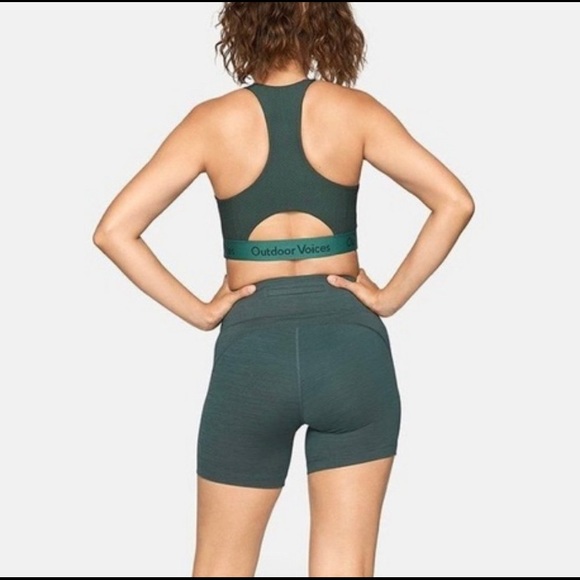 SOLD Outdoor voices techsweat green shorts S - Picture 3 of 8